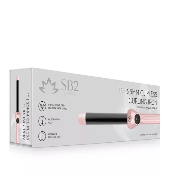 SB2 by SUTRA Limited Edition 1"/25MM Clipless Curling Iron +Heat Resistant Glove - Picture 6 of 6
